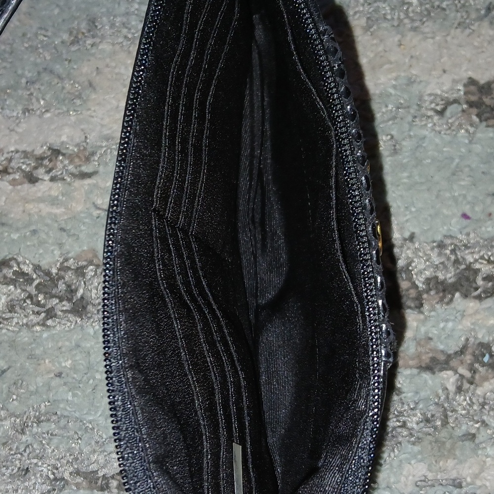Coach Black Leather Shoulder Bag with Gold Accents - Picture 2 of 5